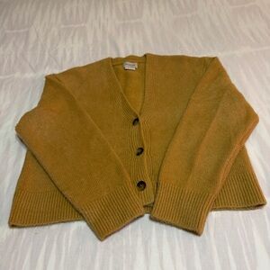 Brixton Mustard Button-Up Cardigan